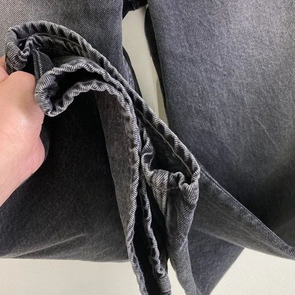 H&M Men's Black Washed Baggy Jeans - Like New - Picture 4 of 7